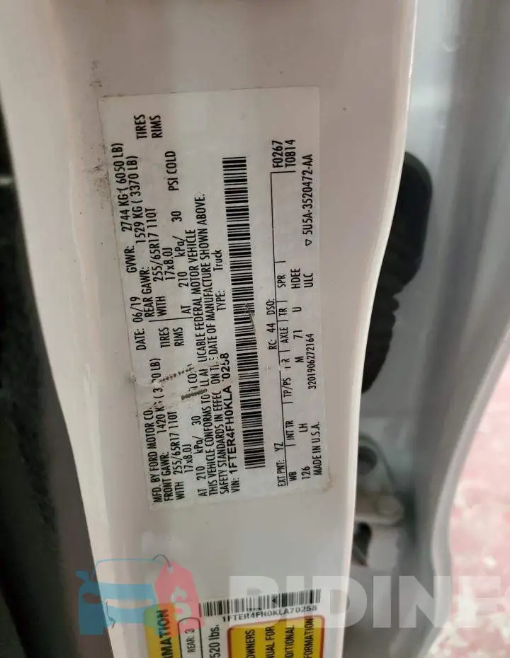 1FTER4FH0KLA70258 Photo# 13