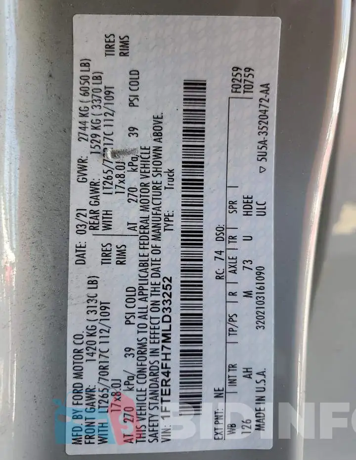 1FTER4FH7MLD33252 Photo# 12