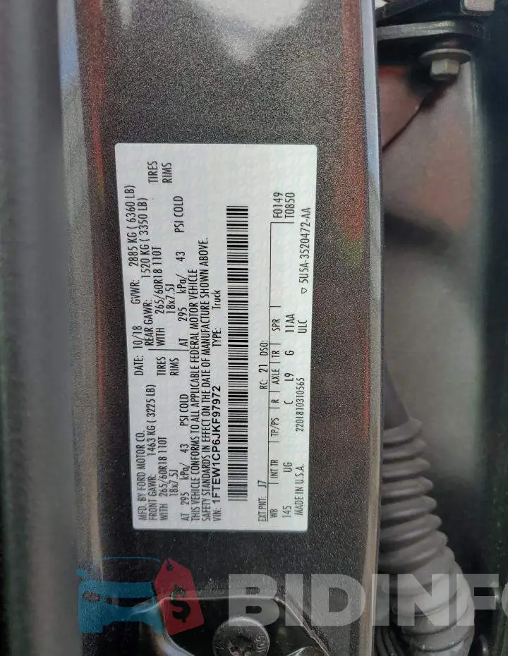 1FTEW1CP6JKF97972 Photo# 12