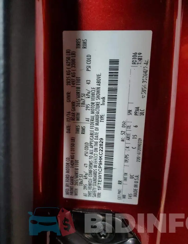 1FTEW1CP9HKC22829 Photo# 12