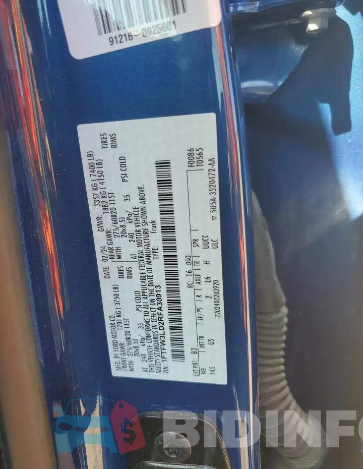 1FTFW3LD2RFA30913 Photo# 12