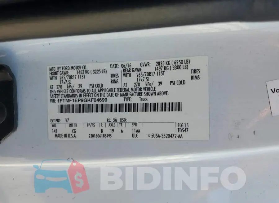 1FTMF1EP9GKF04699 Photo# 12