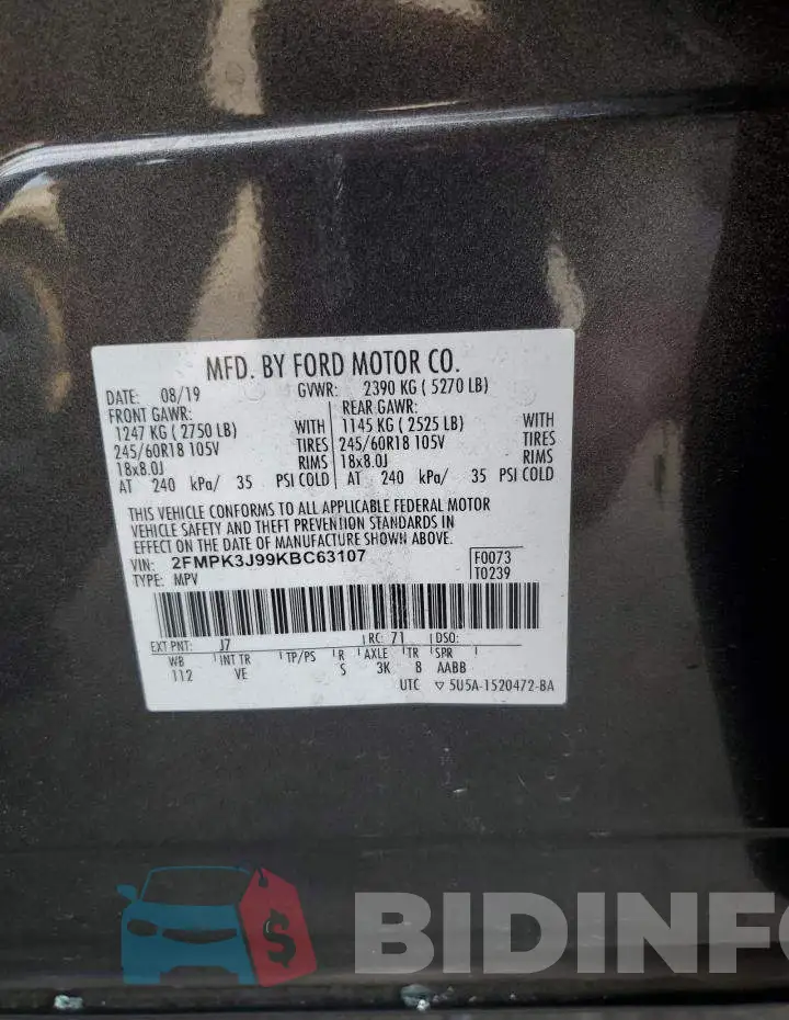 2FMPK3J99KBC63107 Photo# 13