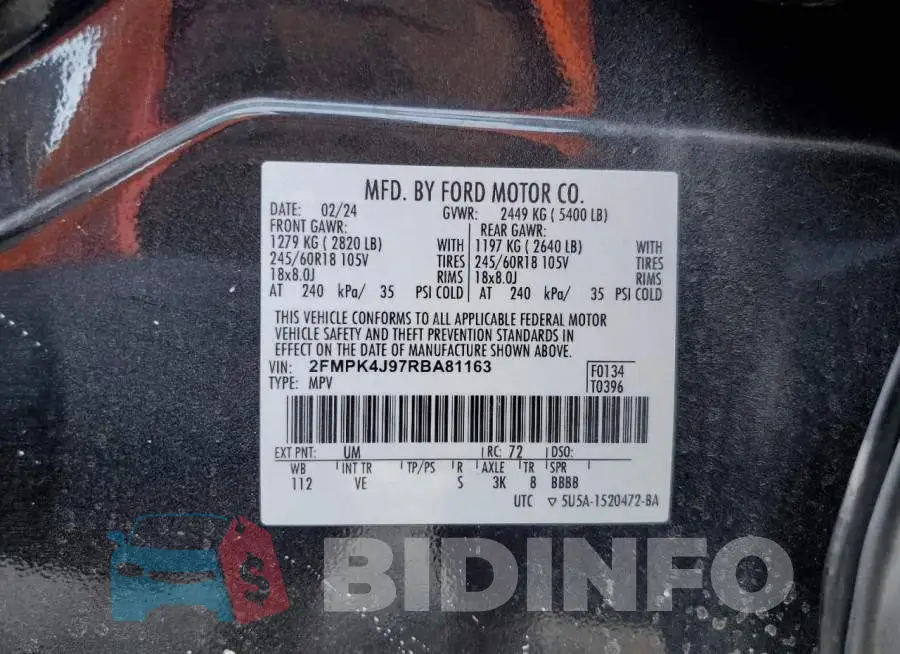 2FMPK4J97RBA81163 Photo# 13