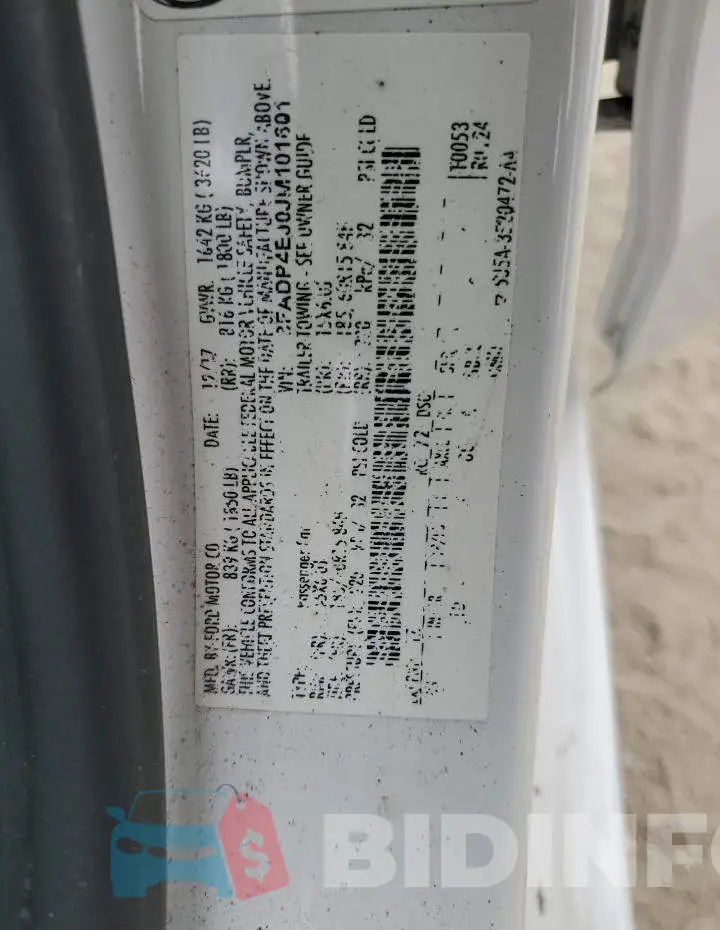 3FADP4EJ0JM101601 Photo# 13