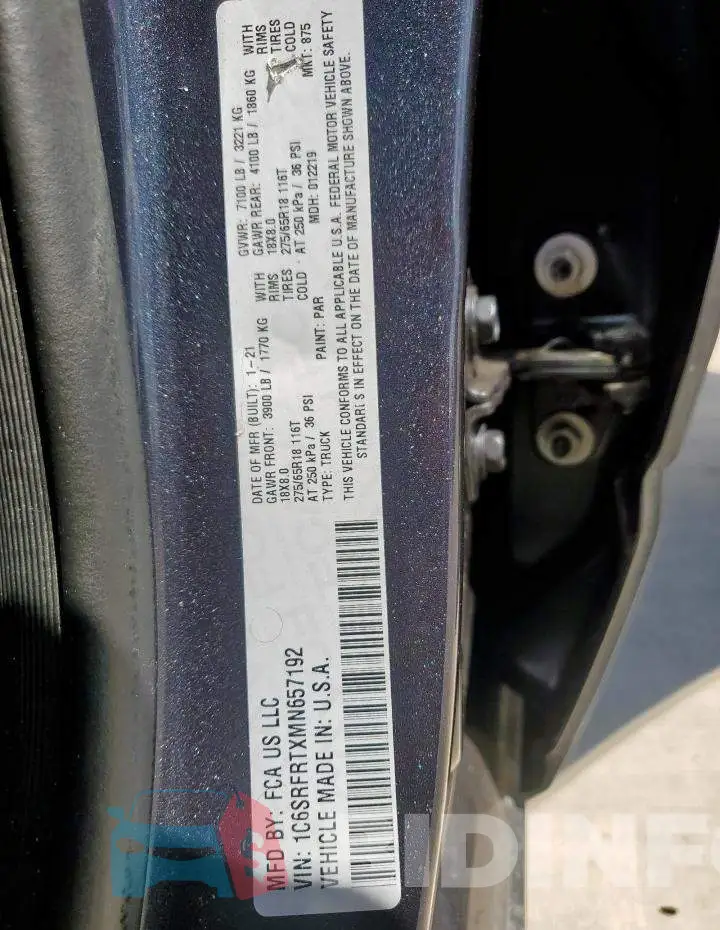 1C6SRFRTXMN657192 Photo# 12
