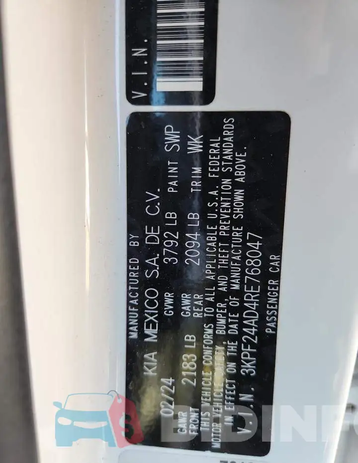 3KPF24AD4RE768047 Photo# 12