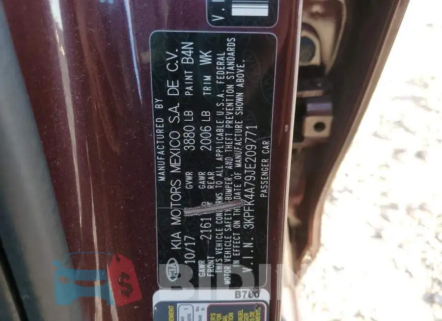 3KPFK4A79JE209771 Photo# 12