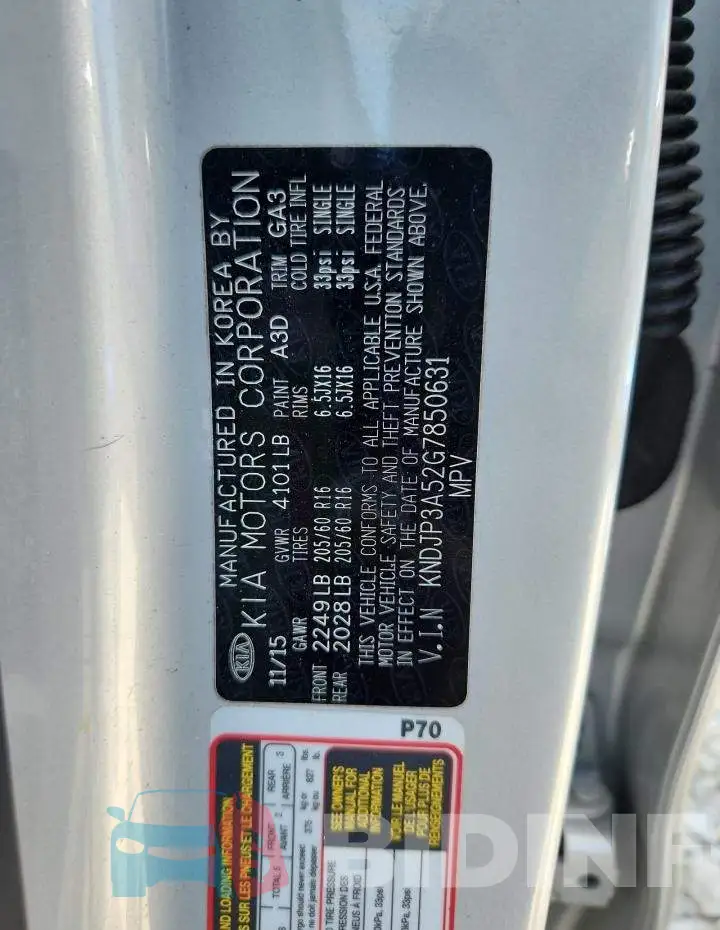KNDJP3A52G7850631 Photo# 12