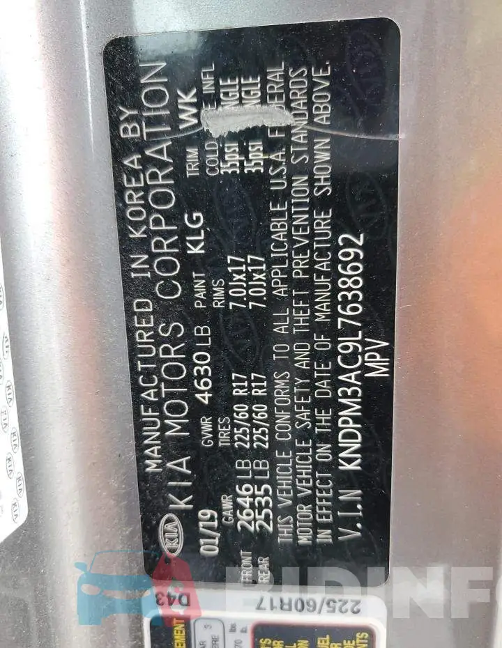 KNDPM3AC9L7638692 Photo# 13