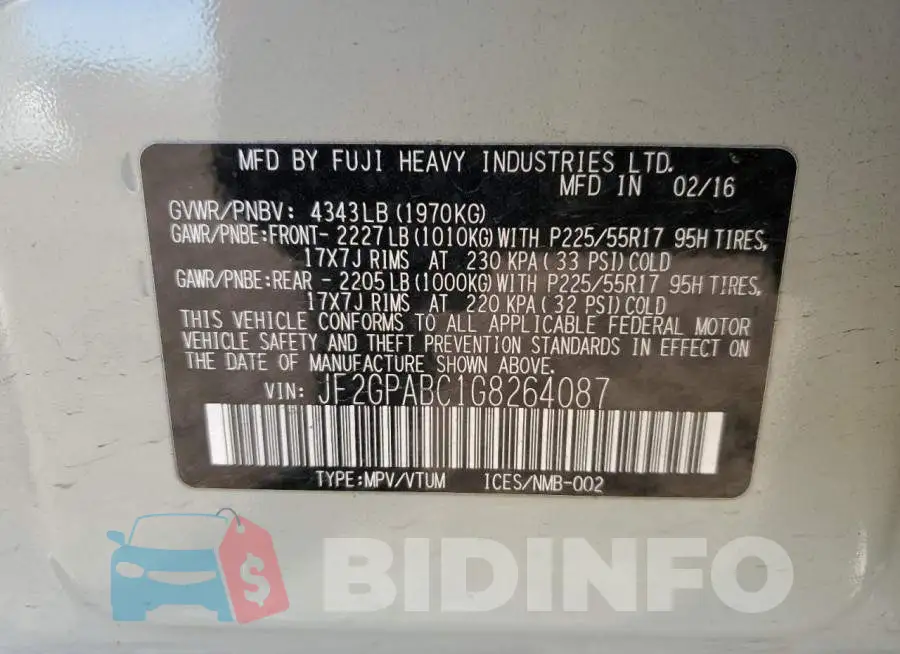 JF2GPABC1G8264087 Photo# 13