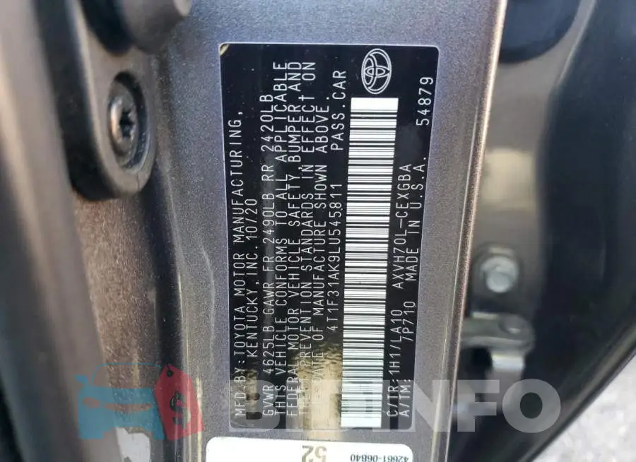 4T1F31AK9LU545811 Photo# 12