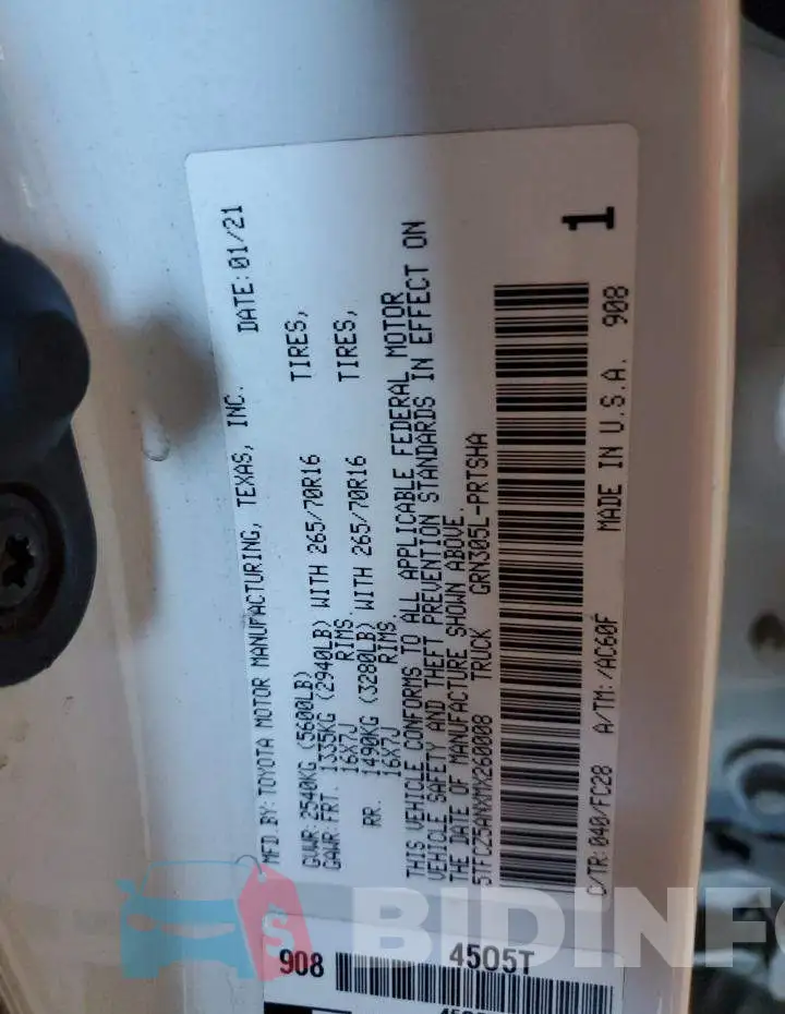 5TFCZ5ANXMX260008 Photo# 12