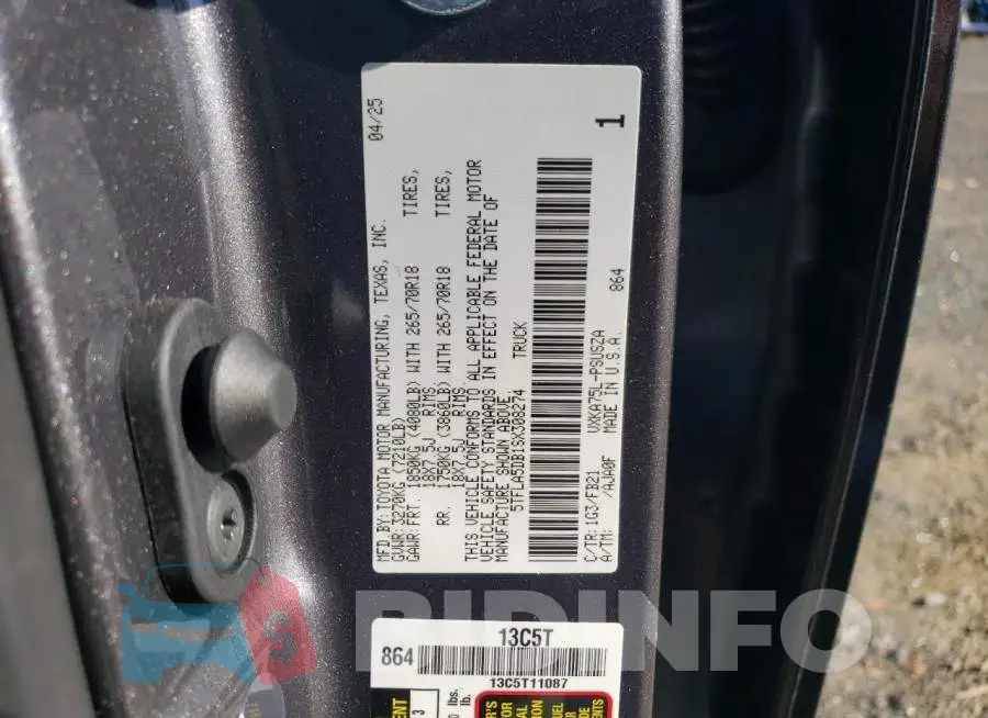 5TFLA5DB1SX308274 Photo# 12