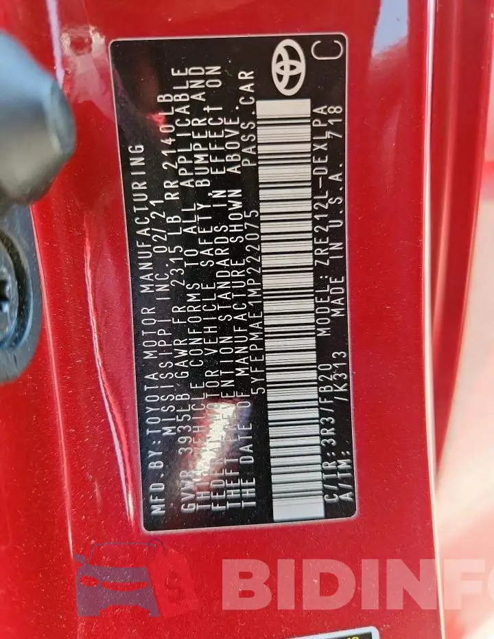 5YFEPMAE1MP222075 Photo# 13