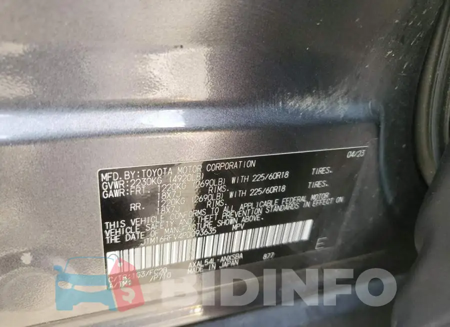 JTM16RFV4PD093635 Photo# 13