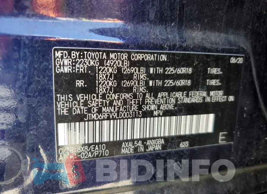 JTMD6RFV9LD003113 Photo# 13