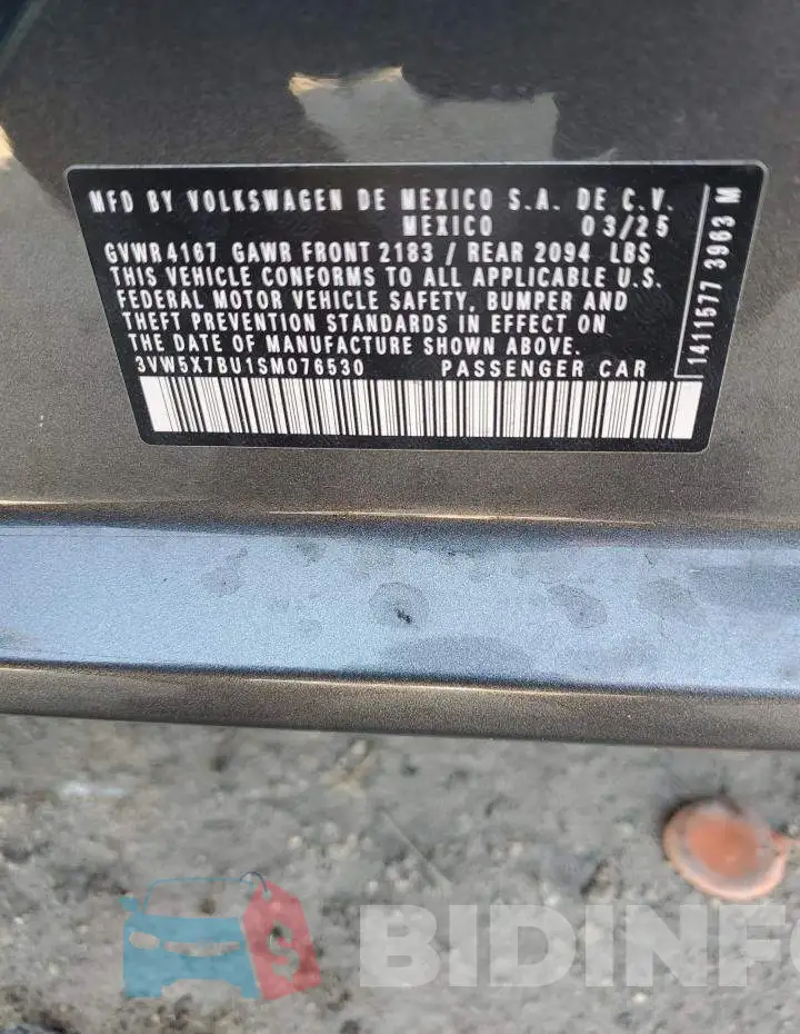 3VW5X7BU1SM076530 Photo# 12
