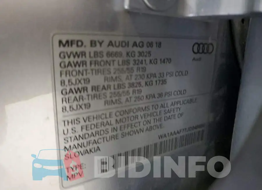 WA1AAAF77JD049650 Photo# 13