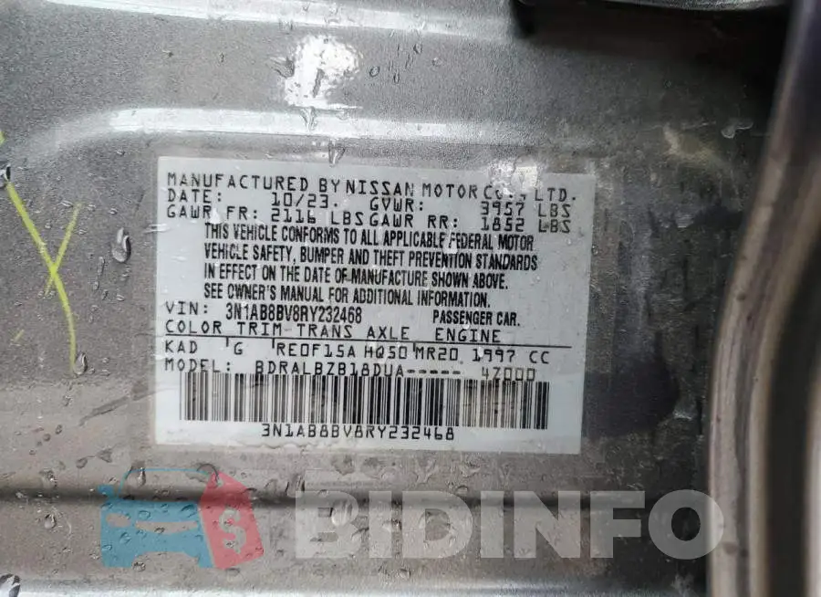3N1AB8BV8RY232468 Photo# 12