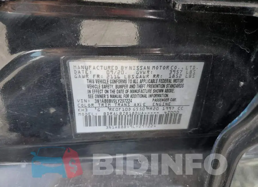 3N1AB8BV9LY297224 Photo# 13
