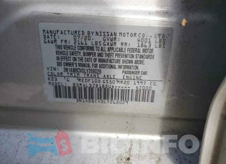 3N1AB8CV0LY268029 Photo# 13