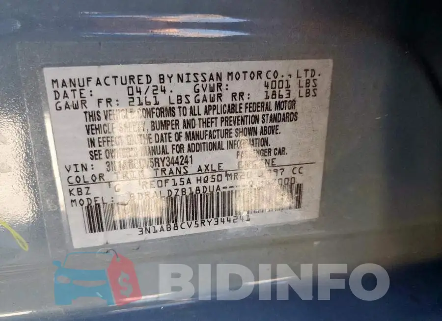 3N1AB8CV5RY344241 Photo# 13