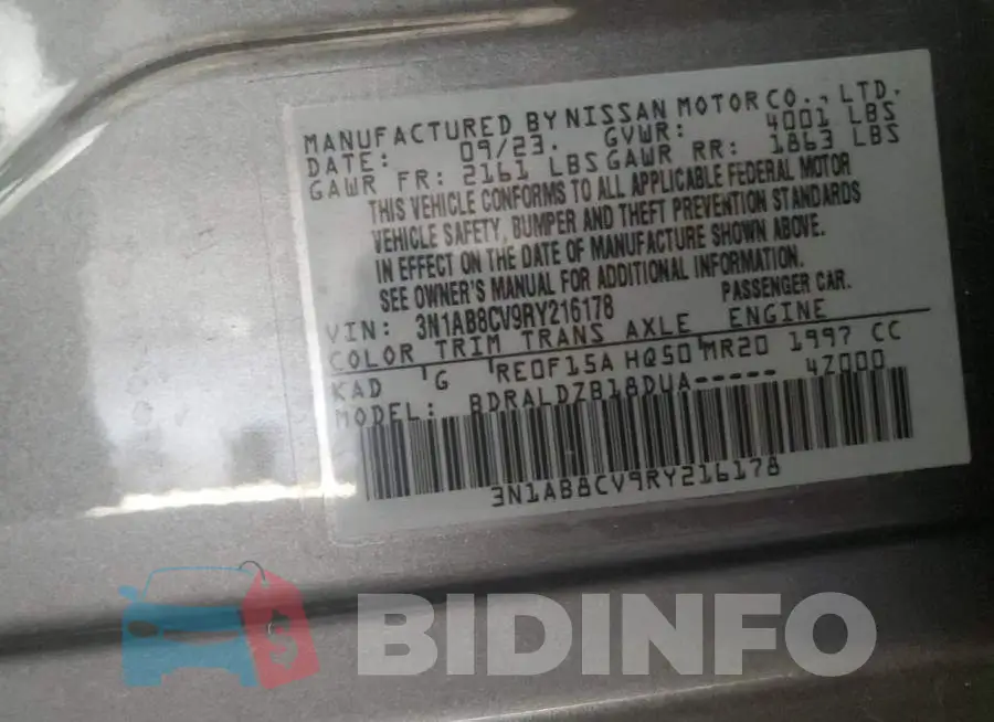 3N1AB8CV9RY216178 Photo# 12