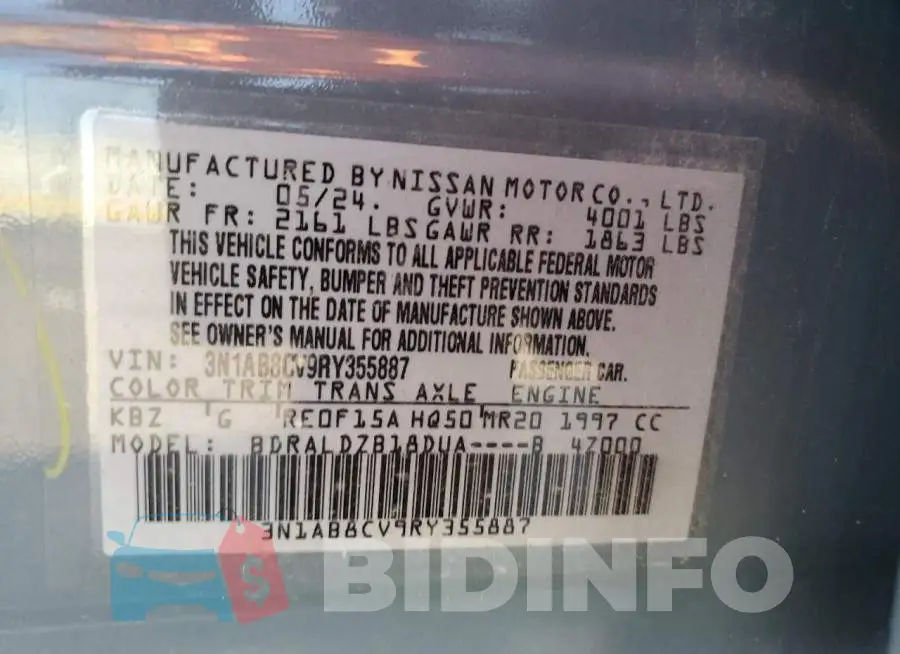 3N1AB8CV9RY355887 Photo# 12