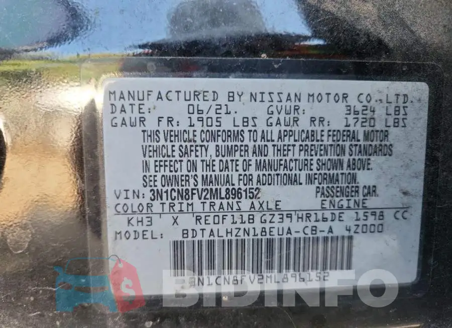 3N1CN8FV2ML896152 Photo# 12