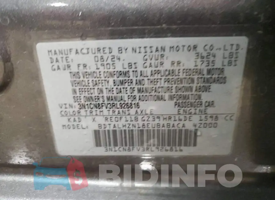3N1CN8FV3RL926816 Photo# 12