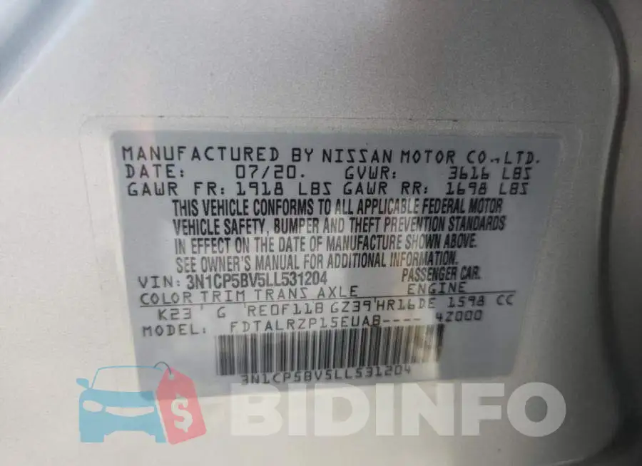 3N1CP5BV5LL531204 Photo# 13