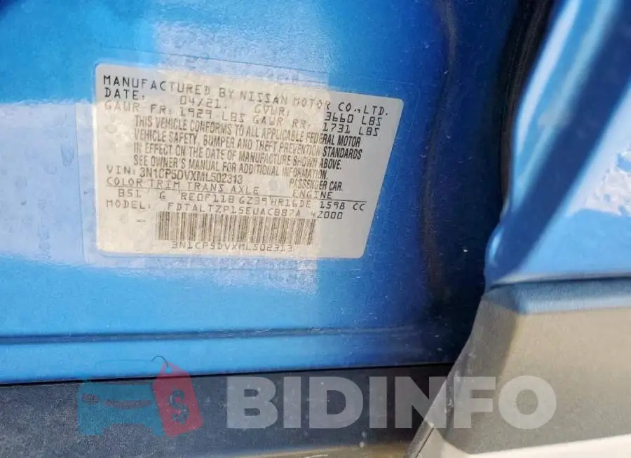 3N1CP5DVXML502313 Photo# 12