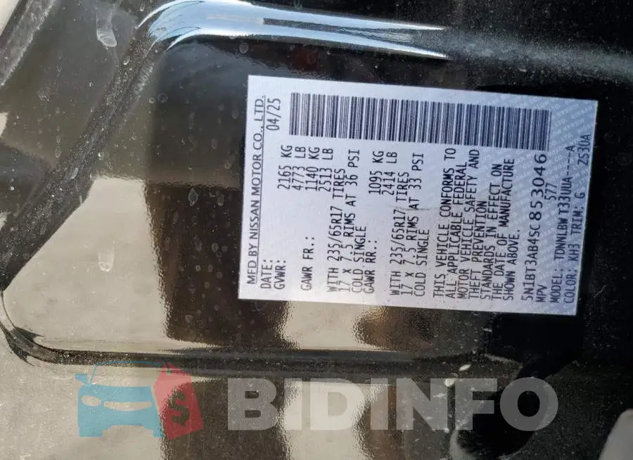 5N1BT3AB4SC853046 Photo# 13