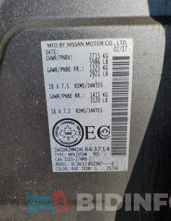 5N1DR2MM1HC663714 Photo# 13
