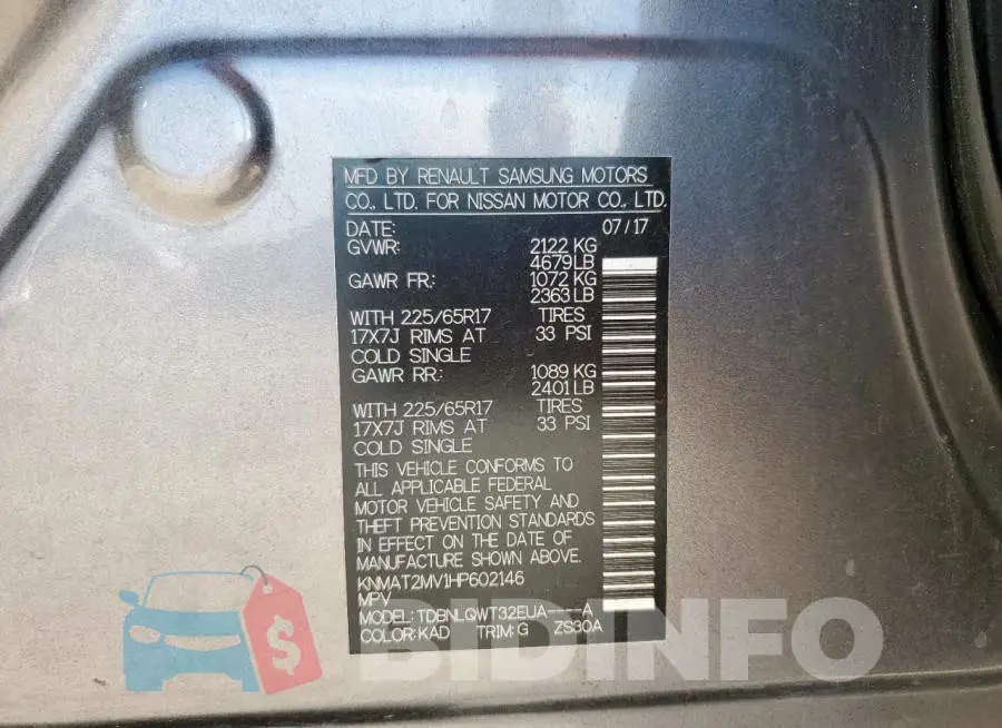 KNMAT2MV1HP602146 Photo# 13