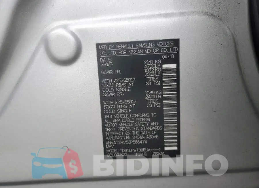 KNMAT2MV5JP586474 Photo# 13