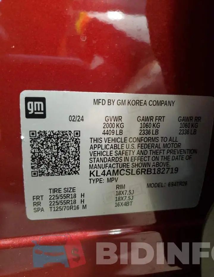 KL4AMCSL6RB182719 Photo# 13