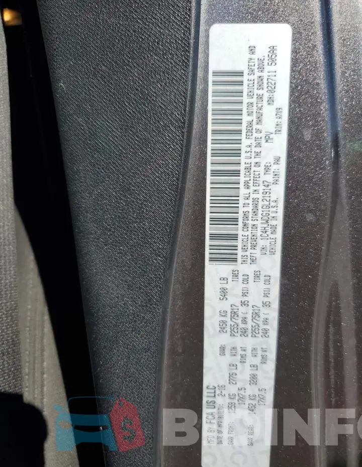 1C4HJWDG1GL219147 Photo# 13