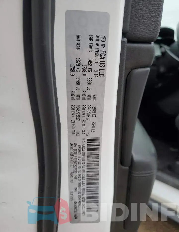 1C4RJFAG9KC527832 Photo# 13