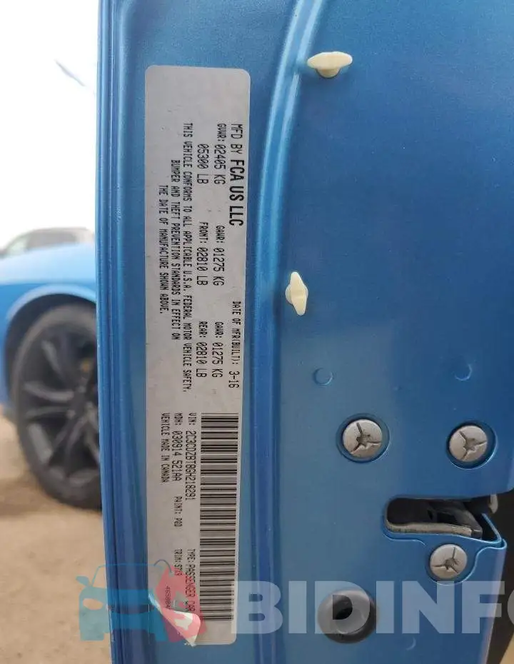 2C3CDZBT8GH218291 Photo# 12