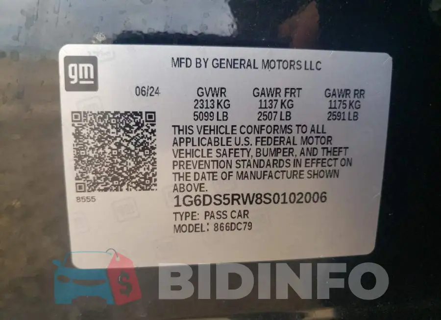 1G6DS5RW8S0102006 Photo# 12