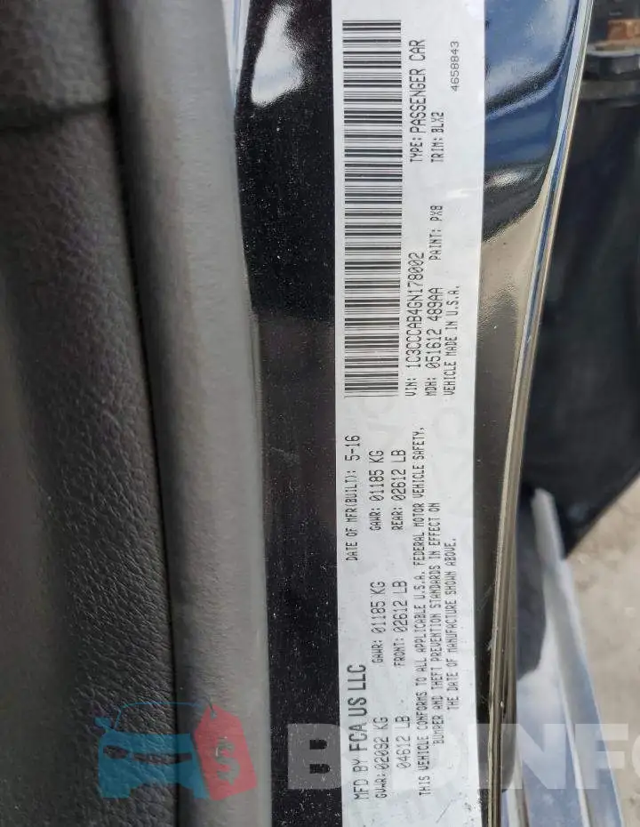 1C3CCCAB4GN178002 Photo# 12