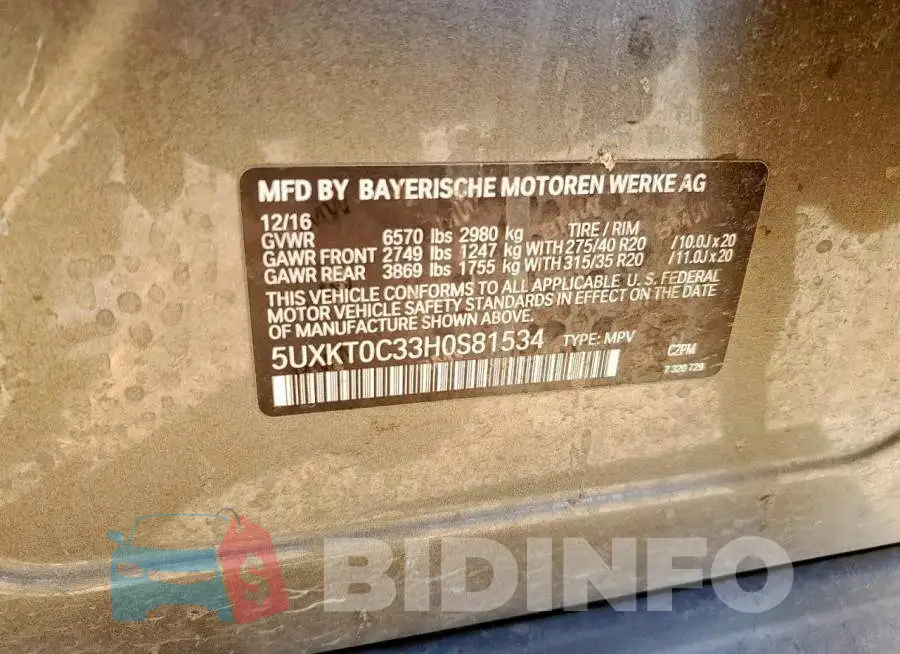 5UXKT0C33H0S81534 Photo# 13