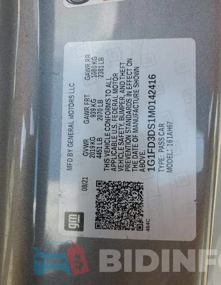 1G1FD3DS1M0142416 Photo# 13