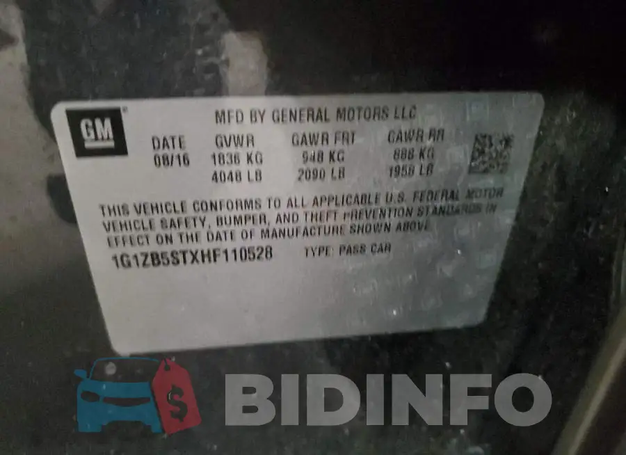 1G1ZB5STXHF110528 Photo# 12