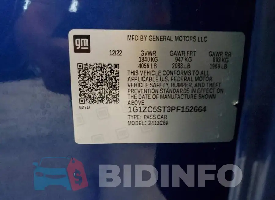 1G1ZC5ST3PF152664 Photo# 12