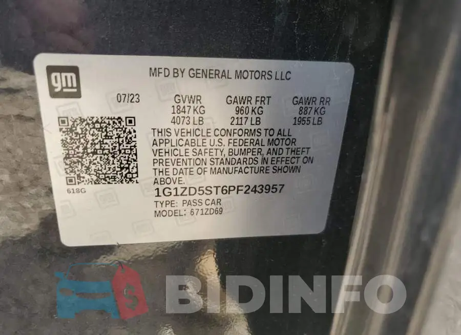 1G1ZD5ST6PF243957 Photo# 12