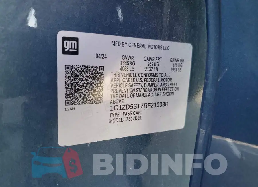 1G1ZD5ST7RF210338 Photo# 12