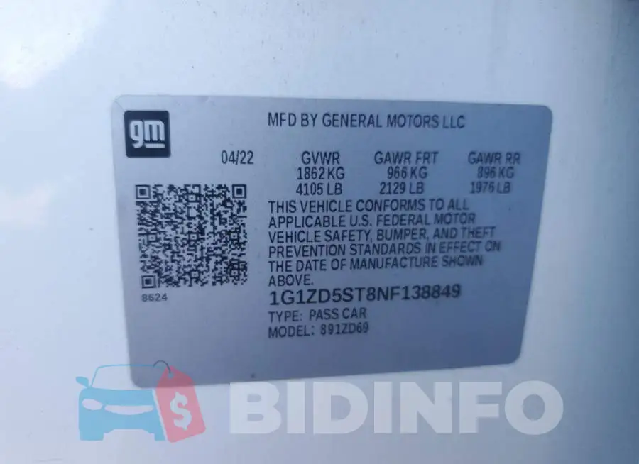 1G1ZD5ST8NF138849 Photo# 12